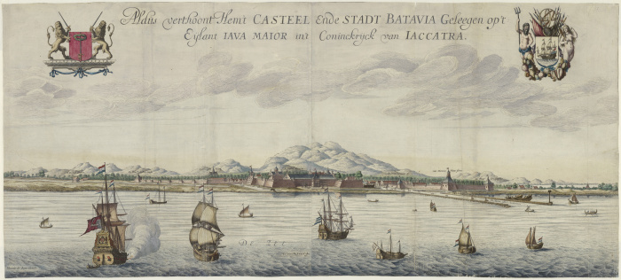 't Casteel en de Stadt Batavia, ets naar Johannes Vingboons, ca. 1665
